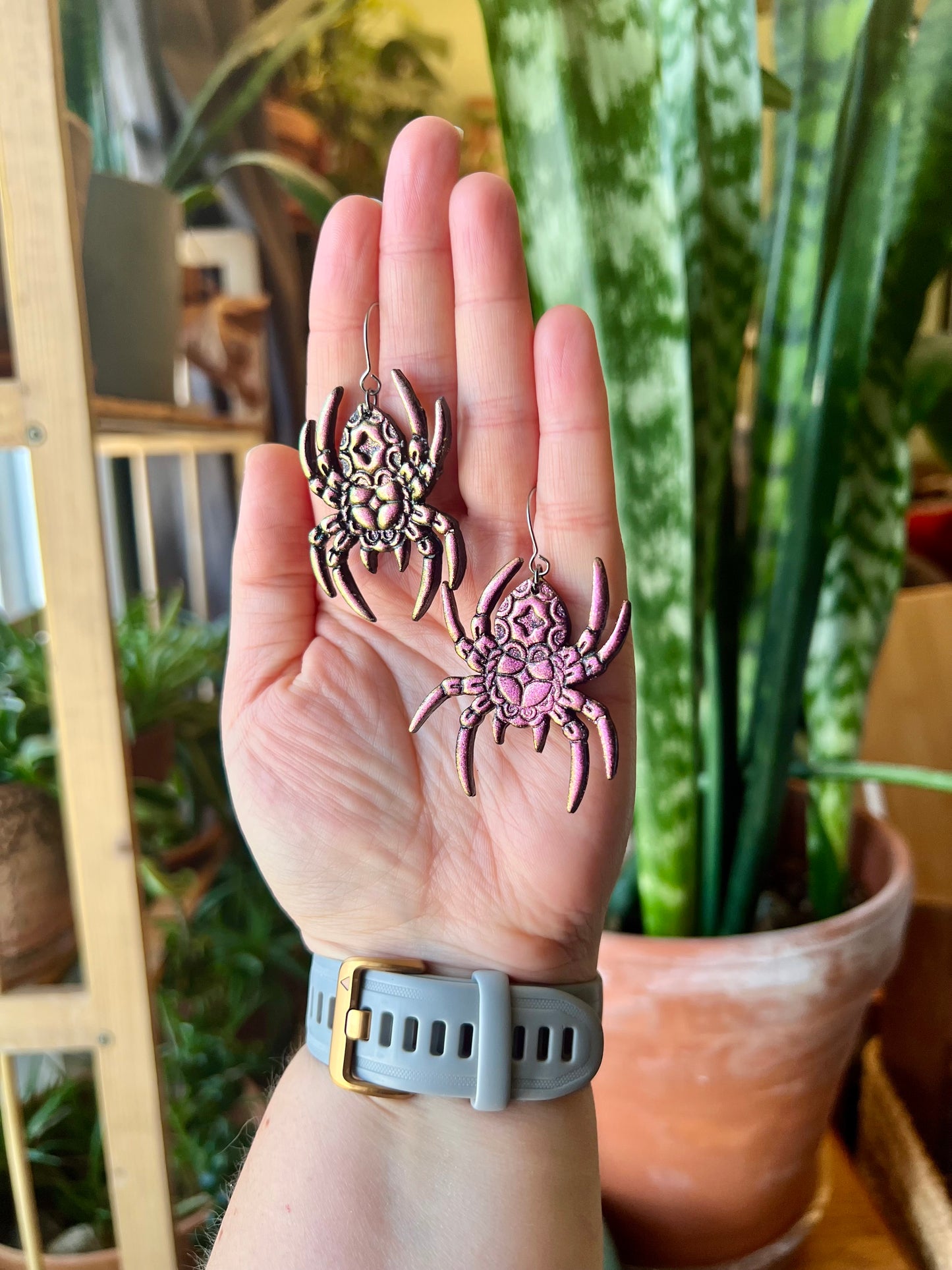 Summer Sunset Tarantula Earrings (Color Shifting)