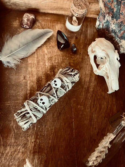 Capture the allure of mysticism with our small white skull earrings, invoking whispers of ancient wisdom.