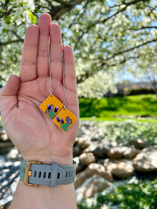 Lavender Fields Diamond Earrings