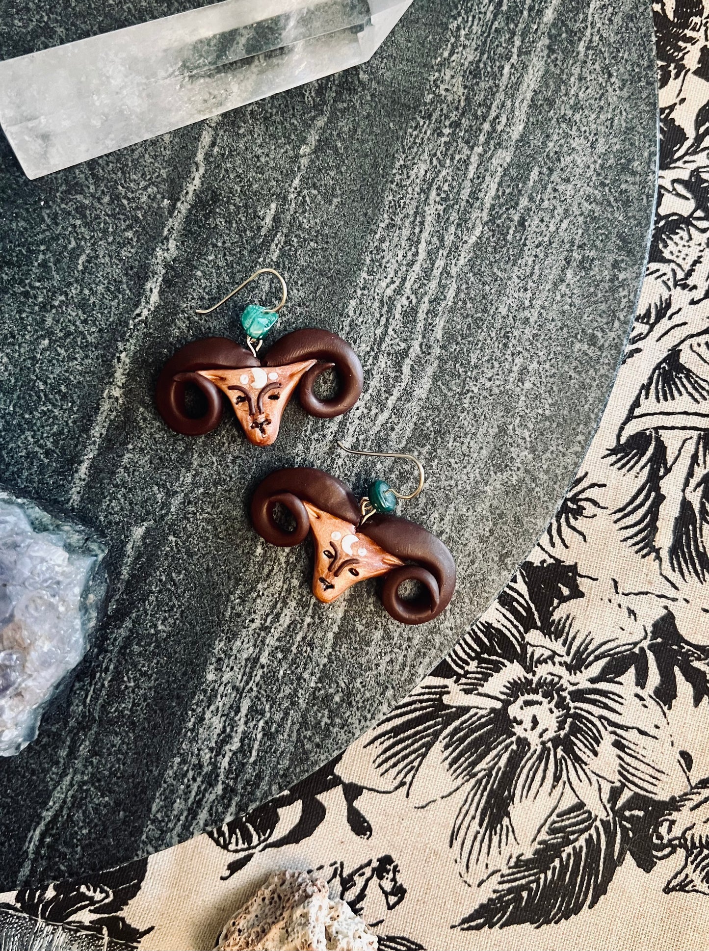 Aries Blaze Earrings: Protect Your Journey with Malachite