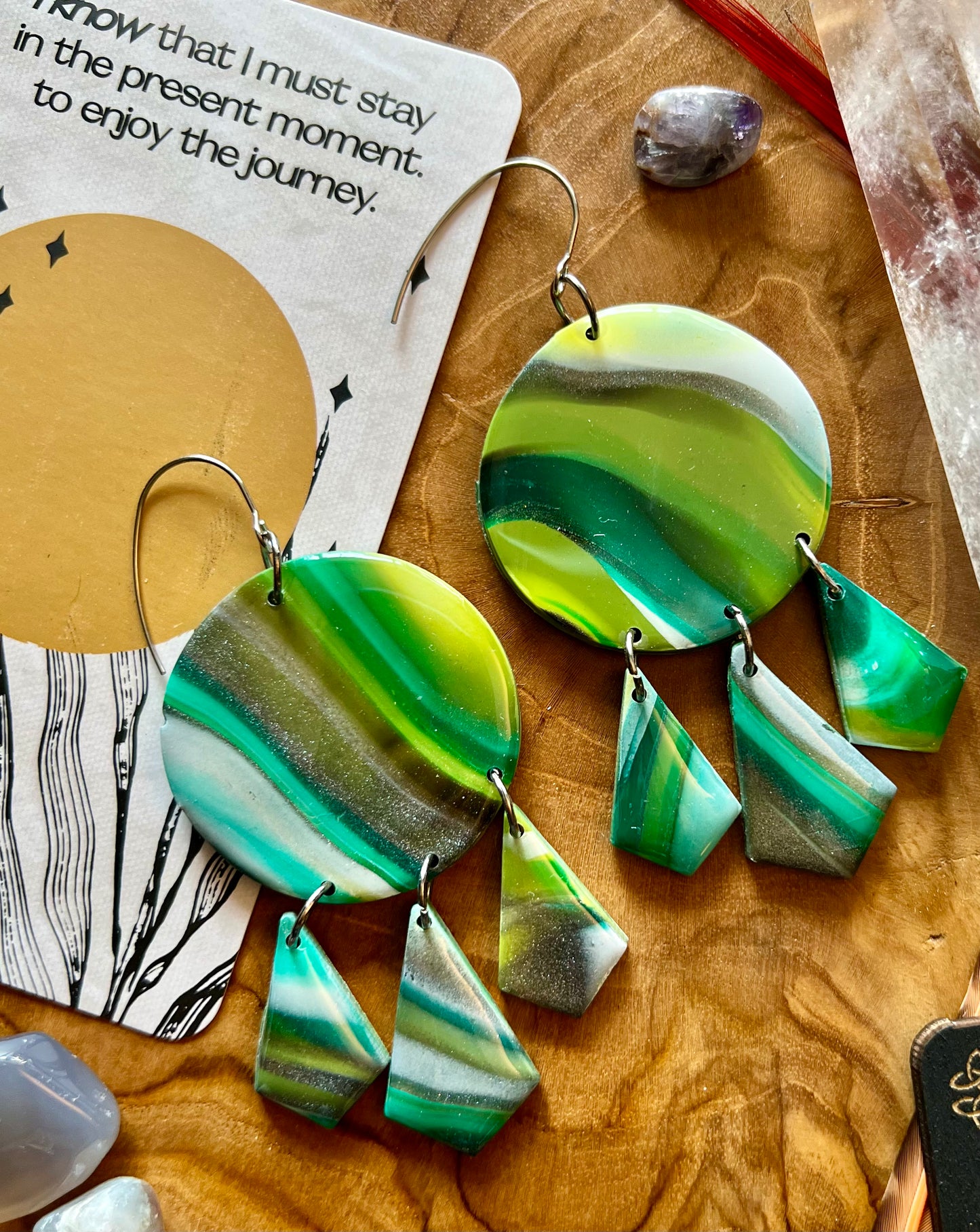 The Green Planet Earrings