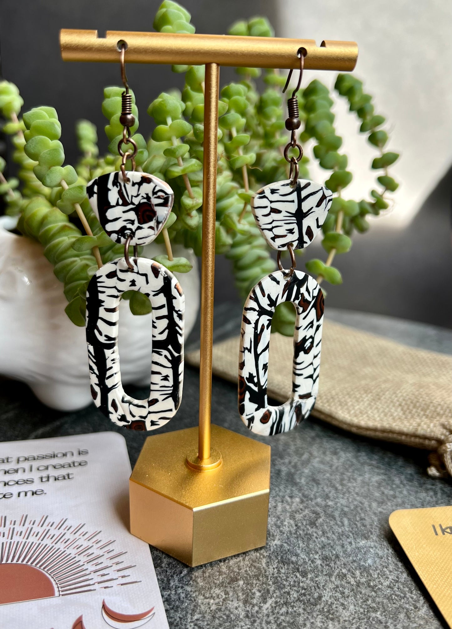 Aspen Window Clay Earrings