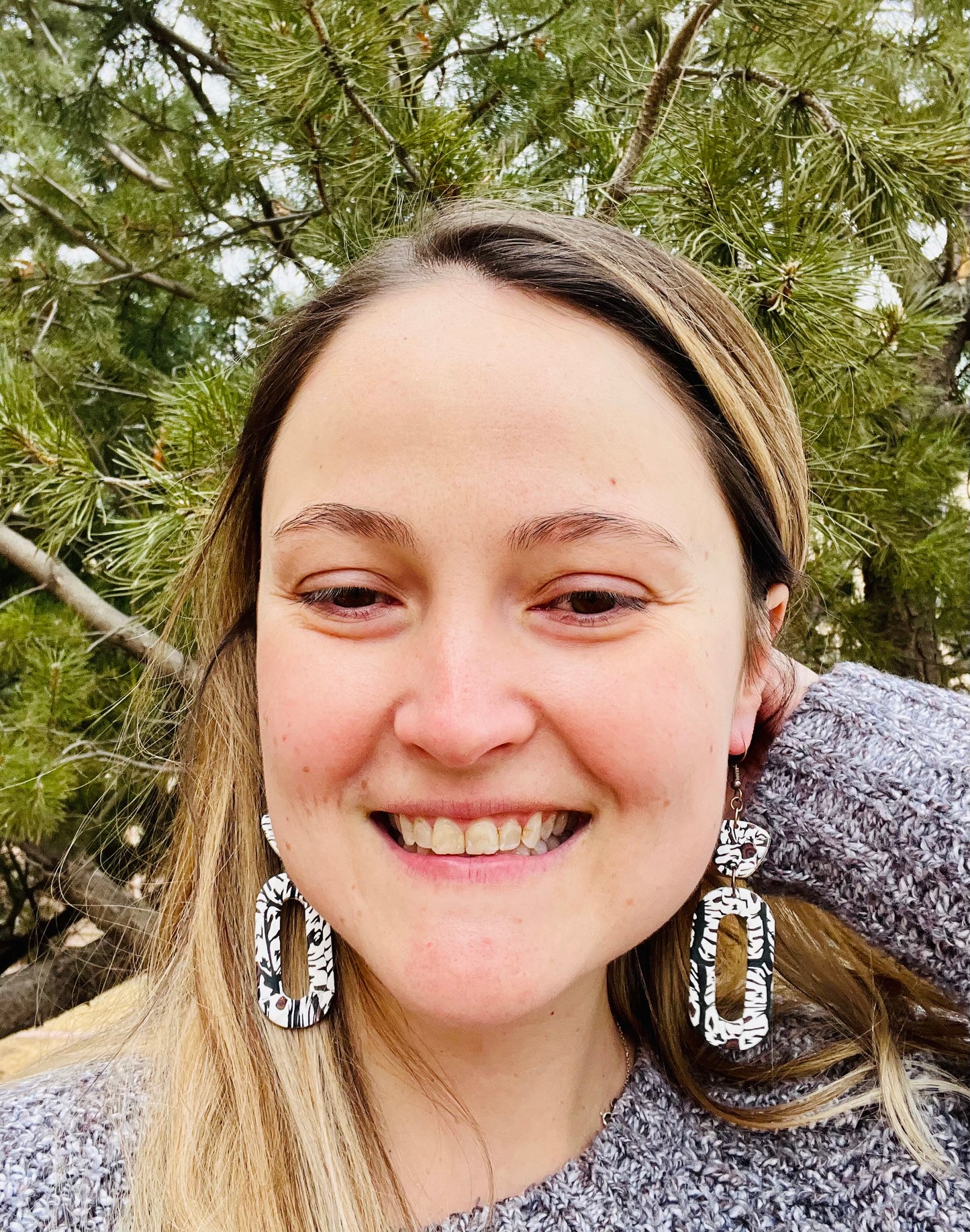Aspen Window Clay Earrings