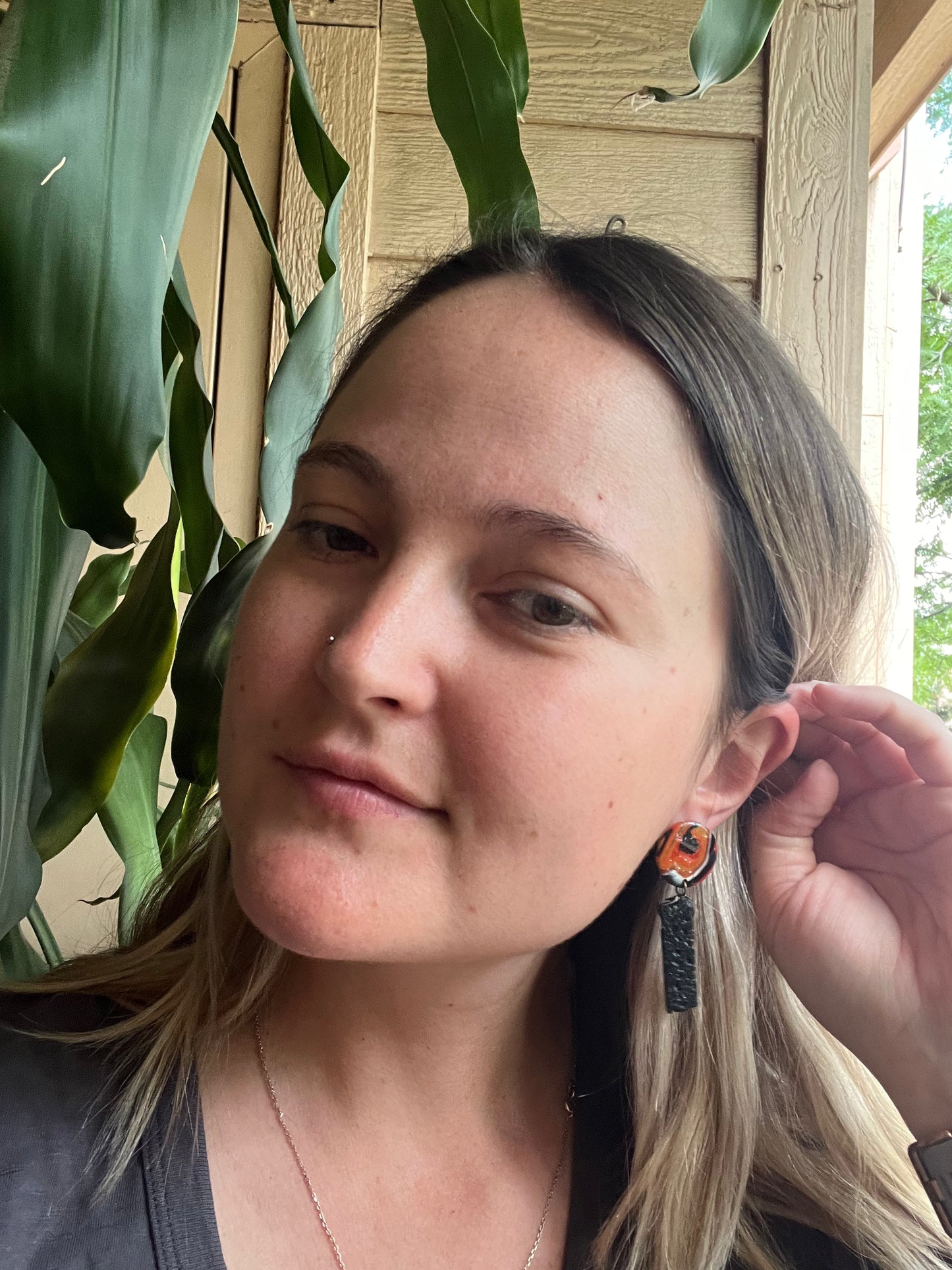 Unlock the transformative power of fire with these Polymer clay earrings. Fire represents a spectrum of forces, from regeneration to devastation. It has the capacity to cleanse and shield, imbue vigor, and fortify resolve. These earrings are handmade in Denver, Colorado.