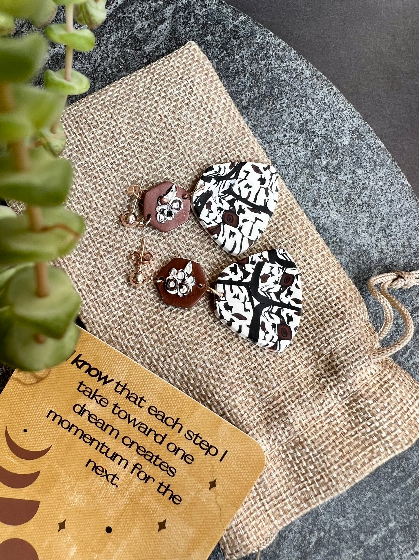 Aspen Floral Bell Polymer Clay Earrings