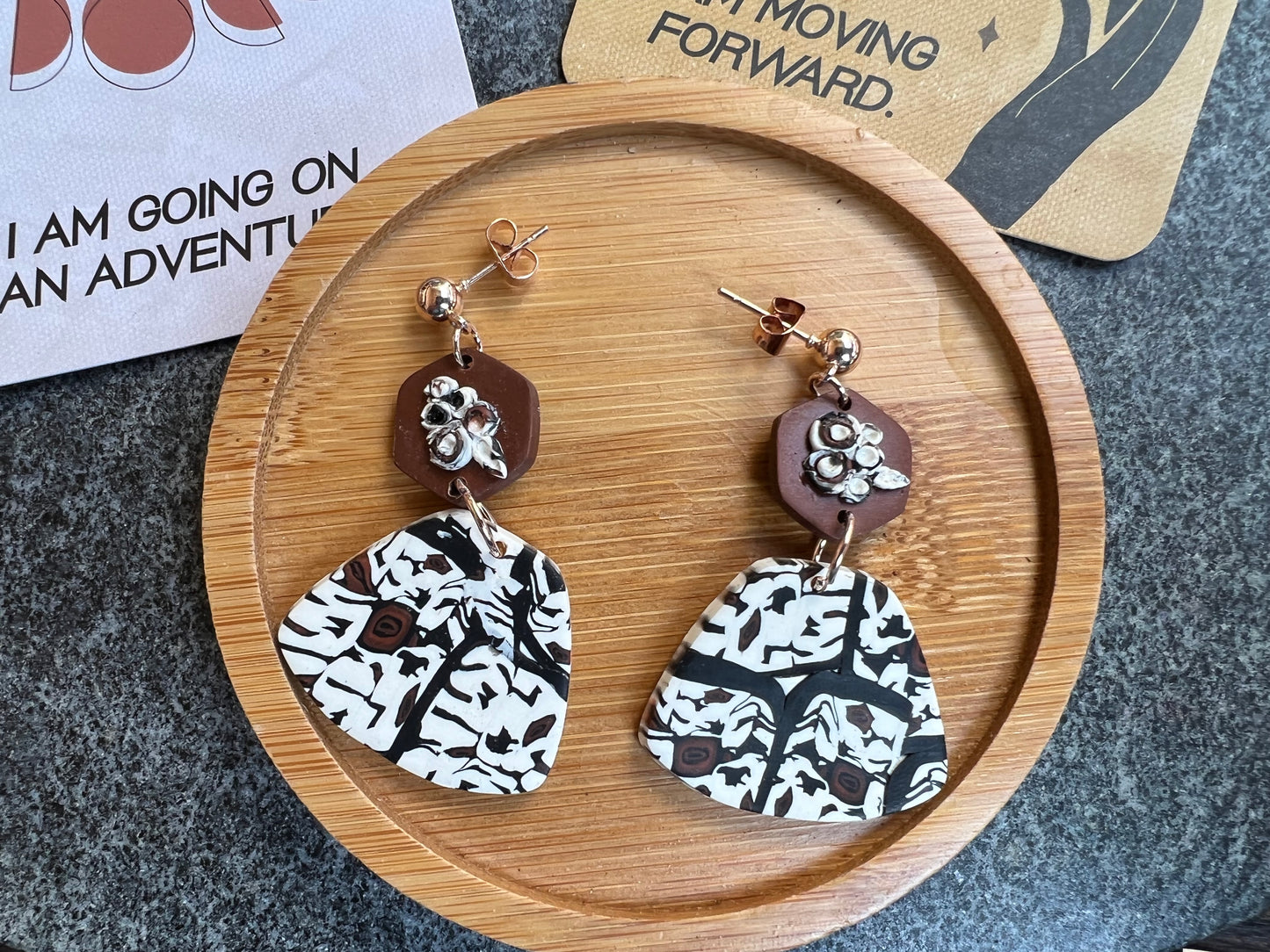 Aspen Floral Bell Polymer Clay Earrings