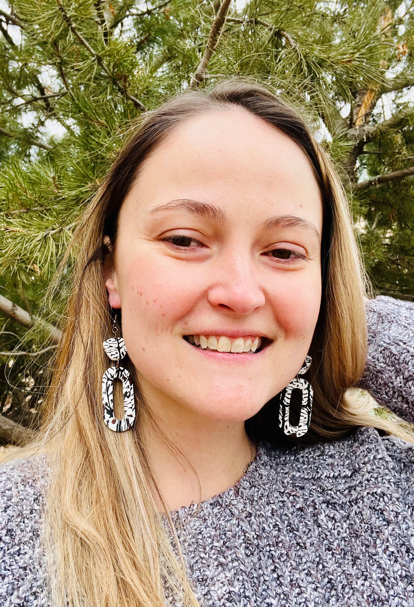 Aspen Window Clay Earrings
