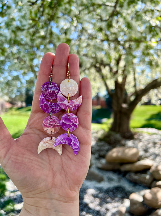 Faux Amethyst Moon Phases