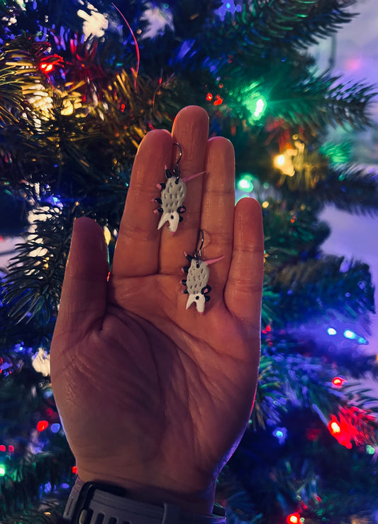 “Dead Inside” Opossum Earrings