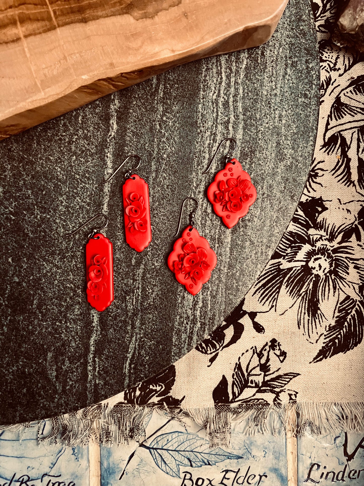 Red Rum Monochrome Earrings