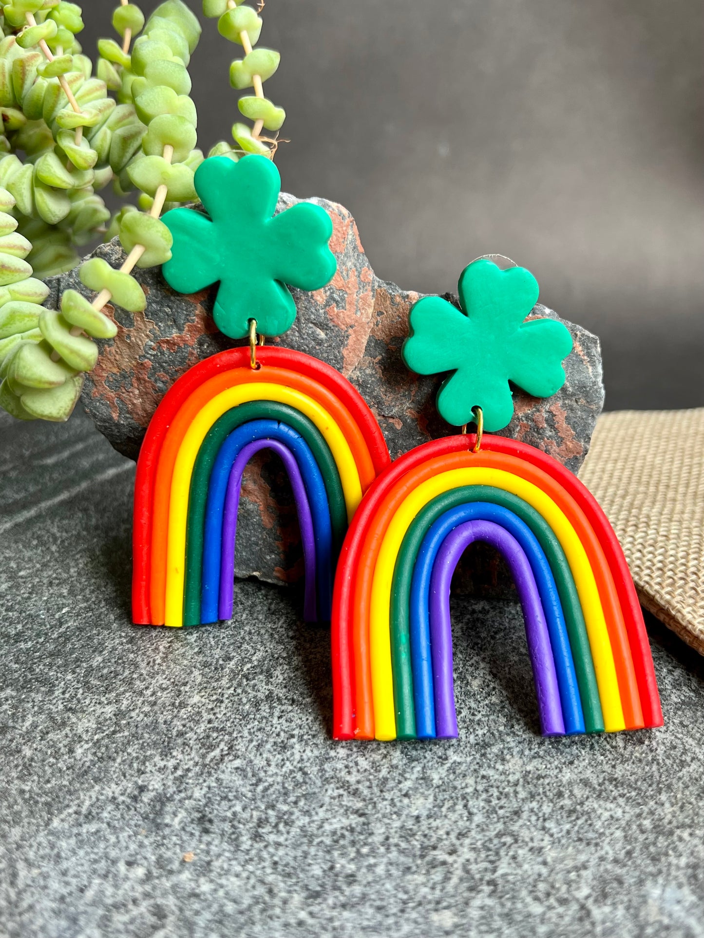 The Dubliner Rainbow Polymer Clay Earrings